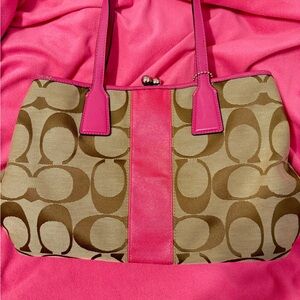pink coach bag